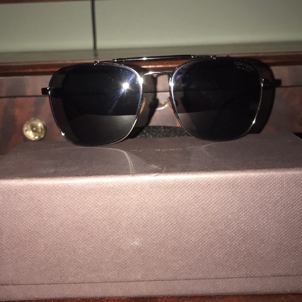 Tom Ford Edward Square Aviators moderately worn